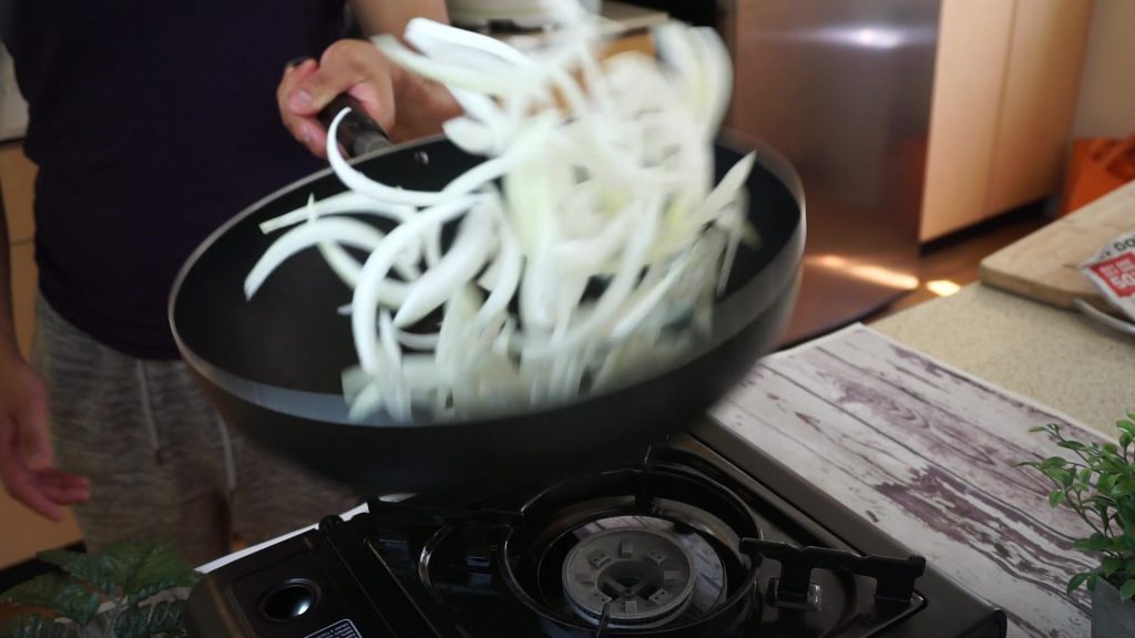 stir frying practicing